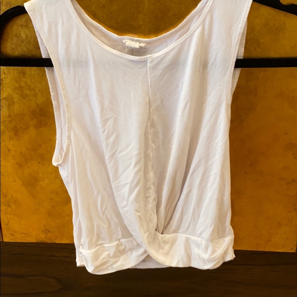 Garage white tank top